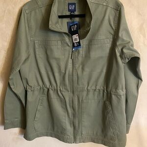 GAP Khaki Green Zip-Up Jacket
